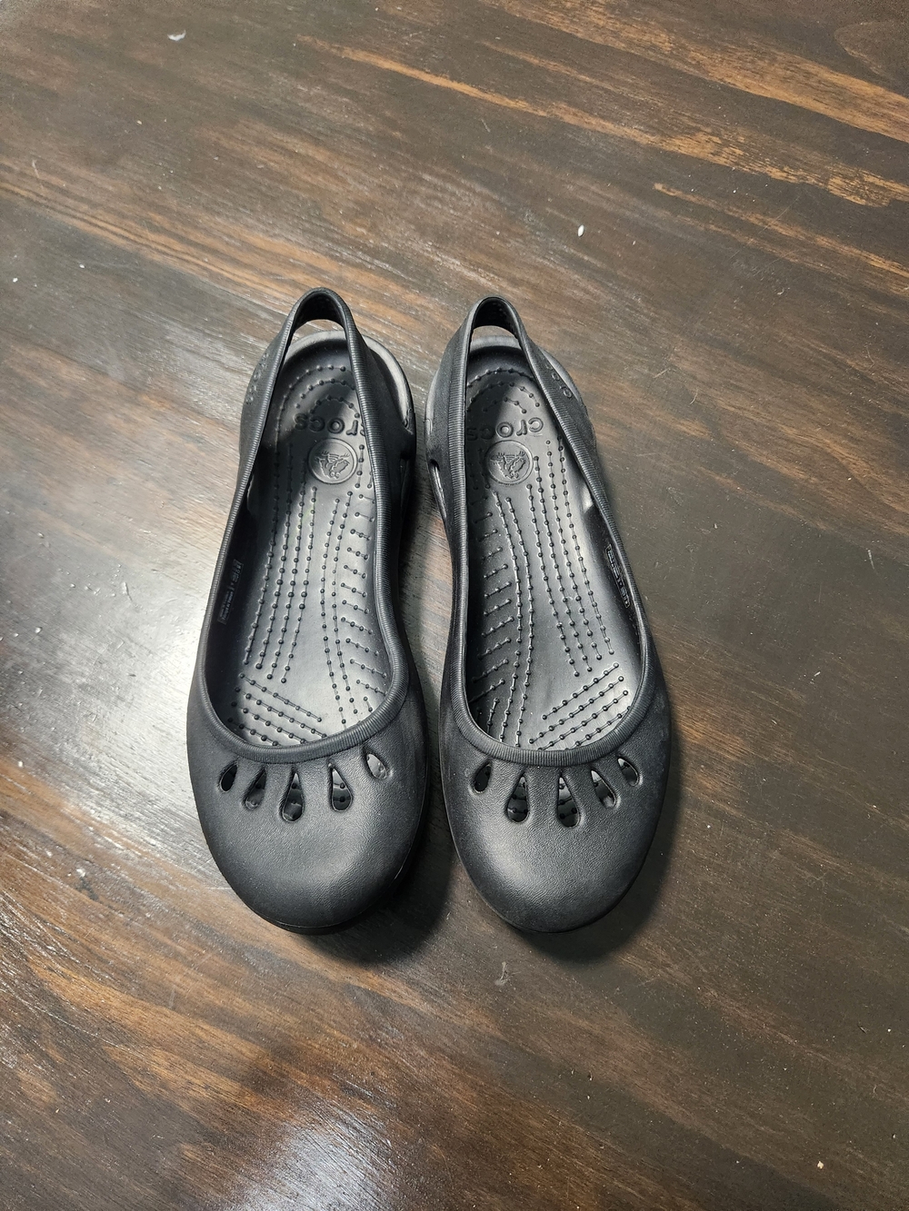Crocs Womens Size 8 Kadee Slingback Ballet Flats Slip On Shoes Black